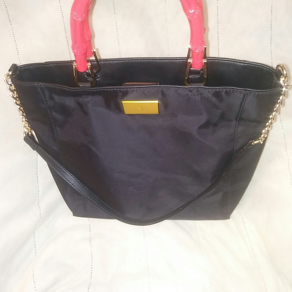 Antonio Melani Black Canvas Tote Larga Size